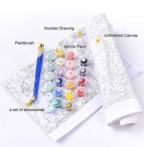 LP 사용자 정의 디지털 캔버스 DIY 페인팅 키트 숫자 키트로 아크릴 페인트 디지털 페인팅 어린이 장식 페인트 - Product Image 6