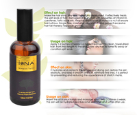 Traitement capillaire sans rinçage à l'huile d'argan bio marocaine pour réparation et brillance des cheveux, marque privée, usage domestique, vente en gros