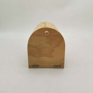 Buzón Curvo de Madera de Pino Natural con Puerta Abatible, Buzón de Madera <span class=keywords><strong>para</strong></span> Decoración del Hogar y Jardín y Almacenamiento Seguro de Correo - Product Image 5