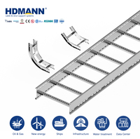 Échelle à câbles en acier au carbone électrogalvanisé robuste Hdmann homologuée CE 400 mm pour la distribution de câbles électriques dans les fermes solaires