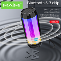 Speaker Bluetooth Transparan MAIMI F3 Colorful Rhythm Grosir, Mendukung Kartu TF dan USB Disk, Speaker Nirkabel