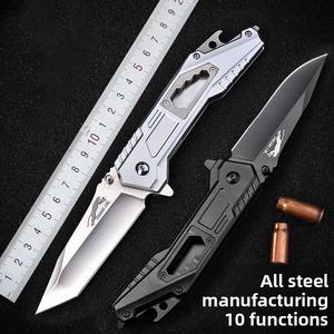 بيع مباشر من المصنع سكين جيب محمول متعدد الوظائف قابل للتخصيص للتخييم في الهواء الطلق شفرة D2 عالية الصلابة يدعم OEM - Product Image 3