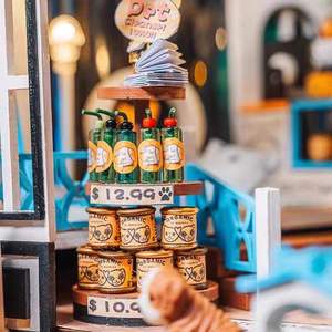 Kits de construction en bois faits à la main pour miniatures DIY, jouets créatifs pour maisons, <span class=keywords><strong>club</strong></span> pour <span class=keywords><strong>animaux</strong></span> de compagnie, cadeaux de modèles 3D - Product Image 5