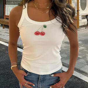 Top <span class=keywords><strong>de</strong></span> <span class=keywords><strong>tirantes</strong></span> <span class=keywords><strong>anchos</strong></span> sin mangas para <span class=keywords><strong>mujer</strong></span>, <span class=keywords><strong>de</strong></span> punto acanalado, con bordado <span class=keywords><strong>de</strong></span> pez, cuello redondo, suave, personalizable, superventas - Product Image 3