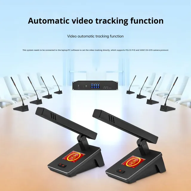 ISR THY-6300M/C/D Wireless Hand-in-hand Conference Room Microphone Lithium Battery Rechargeable Video Tracking Remote Video