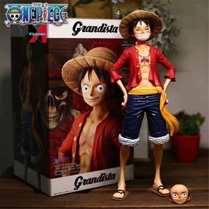 Anime mono D. Figura DE ACCIÓN DE Luffy Tres expresiones faciales se pueden reemplazar de una pieza - Product Image 6