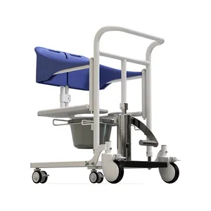 New Design Portable Medical Hydraulic Move Toilet Patient Transport Lift Transfer Chair With Commode