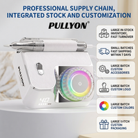 PULLYON Taladro de Uñas Impermeable y Resistente al Polvo, 40000 RPM, Sin Escobillas, Portátil, Recargable, Personalizable, Máquina de Manicura en Varios Colores