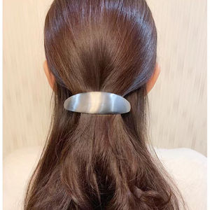 Vente en gros de pinces à <span class=keywords><strong>cheveux</strong></span> classiques pour femmes, grandes, ovales, courbes, dorées, en métal, barrettes françaises vierges pour <span class=keywords><strong>cheveux</strong></span> épais - Product Image 2