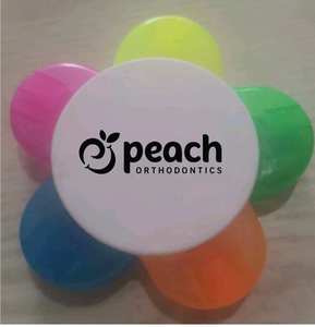 Biểu Tượng Tùy Chỉnh 5-In-1 Huỳnh Quang Bút Thiết Lập Đa-Màu Hoa Hình Mini Tô Màu Xiên Bàn Chải Tip Loose Đánh Dấu Cho - Product Image 4