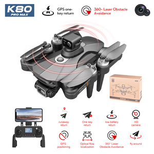 Drone K80PRO MAX <span class=keywords><strong>GPS</strong></span>+GLONASS 4K Ultra HD avec double caméra, moteur sans balais, retour automatique, pliable, quadricoptère pour adultes, utilisation en extérieur - Product Image 2