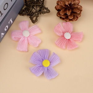 Fleurs en mousseline de soie faites à la main 5 cm pour accessoires de cheveux, chaussures, vêtements, artisanat DIY, décorations - Product Image 2