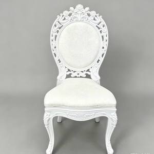 Silla de Banquete de Lujo Tallada, Silla de Comedor Tapizada para Bodas, Fiestas y Eventos de Hotel - Product Image 1