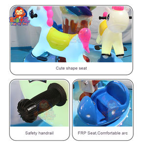 Carrusel para niños de 3 asientos que funciona con monedas <span class=keywords><strong>Mini</strong></span> Merry Go Round para Parque de Atracciones - Product Image 5