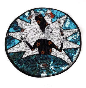 <span class=keywords><strong>Patch</strong></span> brodé <span class=keywords><strong>de</strong></span> sequins personnalisé, sorcière, magie, mauvais œil, paillettes, appliqué, badge à repasser pour vêtements, veste - Product Image 1