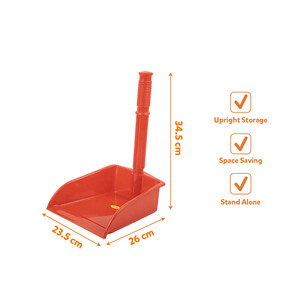 Plastic Dustpan and Brush Set Lightweight Portable Cleaning Kit with Self <b>Standing</b> Design Easy to Store and Clean Suitable - Product Image 6
