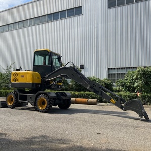 Toho 4 Ton 6ton 8 Bucket Wheeled Excavatrice Wheel Type <b>Excavator</b> - Product Image 1