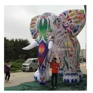 Led 조명 풍선 핑크 코끼리 만화 장난감 야외 장식 거대한 풍선 코끼리