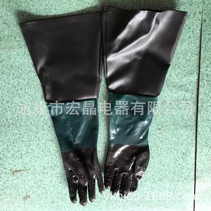Rubber Safety Gloves 60cm Thickened Waterproof Anti-Slip <b>Sandblasting</b> Machinery Industry Use - Product Image 3