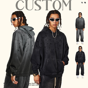 Sudadera con Capucha Estampada en Inkjet, Estilo Vintage, Talla Americana 410G, Holgada, a la Moda, Fabricante Personalizado, Sudadera de Alta Calidad para Hombre - Product Image 3