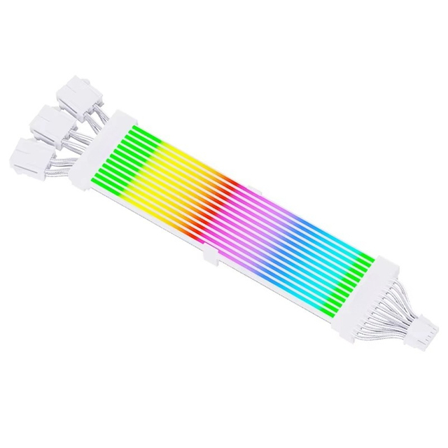 Desktop GPU Extension Cable Graphics Card 12+4 Pin PCIE 5.0 12 VHPWER GPU Power Supply Cable ARGB LED for Gaming PC