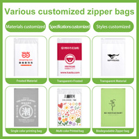 Emballage rose PVC sac à fermeture éclair paquet grand fermeture éclair Hot Seal sac Ziplock sacs en plastique