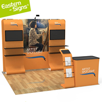 Stand d'exposition personnalisable 3x3 m, modulaire, pliable, portable, équipement de stand d'exposition, toile de fond
