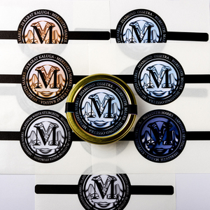 Etiqueta Personalizada para Latas de Caviar, Impresión de Logotipo en Lámina Dorada, Etiqueta para Latas de Caviar, Etiqueta Adhesiva para Envases de Alimentos de Lujo - Product Image 4