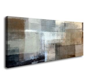 Impresiones en lienzo abstracto para pared, pinturas impresas en gris y marrón, lienzo estirado con marco <span class=keywords><strong>de</strong></span> <span class=keywords><strong>madera</strong></span> para sala <span class=keywords><strong>de</strong></span> estar y dormitorio - Product Image 1