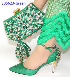 Bella borsa per <span class=keywords><strong>scarpe</strong></span> d'<span class=keywords><strong>oro</strong></span> Set di <span class=keywords><strong>scarpe</strong></span> con <span class=keywords><strong>tacco</strong></span> alto di fabbrica e borsa nuova borsa di stile abbinata - Product Image 3