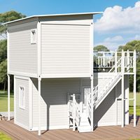Casa Prefabricada de Acero Ligero de Lujo de 2 Pisos con Certificación CE, Construcción Rápida, Modular, Tipo Contenedor, para Sala de Estar, Villa, 3-5 Dormitorios