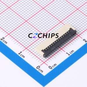 FPC-1.0FX-14PWCR-H20 FFC/FPC Connector SMD,P=1mm,Horizontal Mount Connector Flip Cover Type Bottom Contact 14P 1mm - Product Image 1