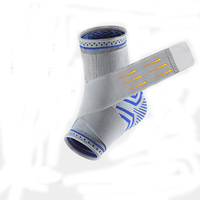 Support de cheville réglable en nylon antidérapant avec sangles, personnalisable avec logo, pour le sport et la compression