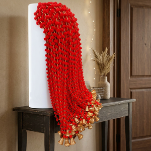 Handcrafted Pompom Strings With Bell for Christmas Diwali <b>Decoration</b> Celling <b>Decoration</b> Strings <b>Wall</b> <b>Decoration</b> - Product Image 4