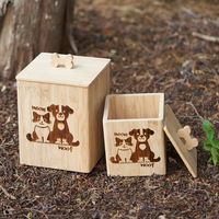 Urna Funeraria de Bambú Hecha a Mano y Personalizable para Mascotas, Caja Conmemorativa de Madera Sólida para Perros y Gatos, Suministros Funerarios para Mascotas
