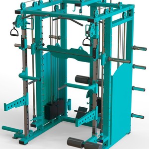 Machine Smith avec système de croisement de câbles, équipement d'entraînement multifonctionnel, rack de musculation robuste, cadre d'entraînement combiné pour fitness - Product Image 4