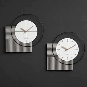 Modern Quartz <b>Wall</b> <b>Clock</b> Round Silent Design Battery Powered Living Room Decor - Product Image 4