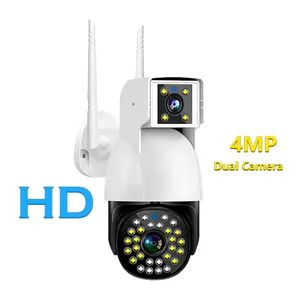 FULL Color 4MP V380 pro Intelligent Wireless Network Wifi IP Security Dual Lens PTZ Camera