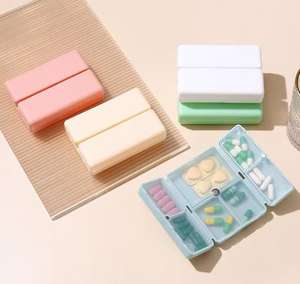 กล่องยาพกพาแบบพับได้สำหรับเดินทาง 7 วัน กล่องจัดยาพลาสติก PP สะดวกสบาย พร้อมโลโก้สั่งทำได้ - Product Image 1