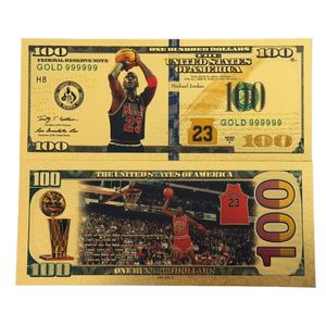 Billete de Dólar Estadounidense de Baloncesto <span class=keywords><strong>Jordan</strong></span> de 2026, 8 Tipos, Bañado en Oro de 24k para Colección - Product Image 5