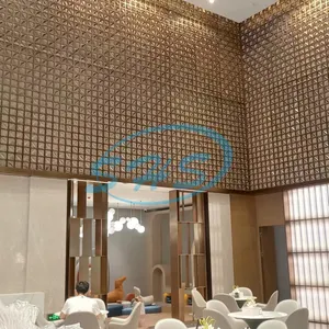 Schermo divisorio in alluminio/acciaio inossidabile del pannello di arte della parete del fornitore della cina con la decorazione a colori per la decorazione della hall