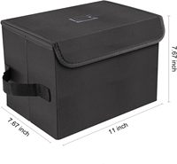 Boîte de rangement pour disques vinyles pliable, grande capacité, écologique, durable, avec poignées en nylon, adaptée aux chambres et aux salons.