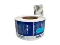 Stiker Label Baterai Tahan Gores, Anti UV, Tahan Air, Perekat, Kertas PET Gloss Silver, Full Color, Kemasan Elektronik Konsumen