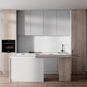 Set Completo di Mobili da <span class=keywords><strong>Cucina</strong></span> Bianchi Stile Shaker con Pannello Porta a Incasso - Product Image 1