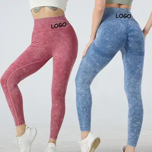 Collant Femme Legging Wanita, Legging Yoga Pinggang Tinggi Tanpa Kerut Pantat Mulus untuk Perempuan