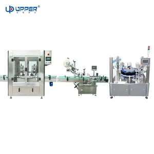 automatic folding box rotary Bottle filling capping and labeling carton box packaging machine