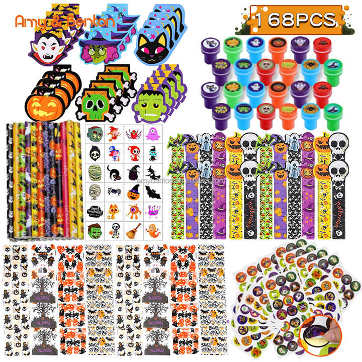 YMGN 251Pcs Halloween Party Favors For Kids, Bulk Fidget Toys For Party Supplies Assortment Party Toys Goody Bag Fillers Classroom Prizestreasure Box Stuffers Halloween Treats Non Candy