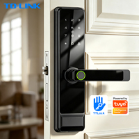 Porte en bois serrure intelligente empreinte digitale Tuya TTLock serrure numérique à distance pour chambre bureau multi-langue