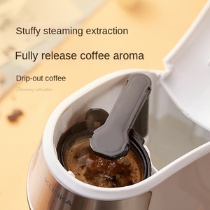 Machine à café à filtre moderne de petite taille, capacité 1 tasse, en acier inoxydable, écologique et économe en énergie, <span class=keywords><strong>Konka</strong></span> Electric - Maison, bureau - Product Image 4