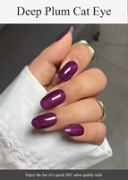 Bandes semi-durcies pour ongles en gel, violet foncé, lumière UV, qualité salon, facile à utiliser, 20 pièces